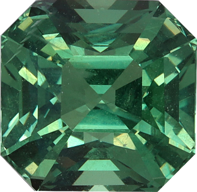 Square cut alexandrite, 6.55 by 6.47 mm, shown at actual size