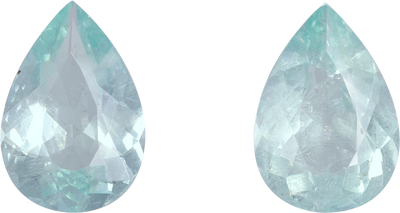 Pear cut aquamarine, 13.25 by 9.06 mm, shown at actual size