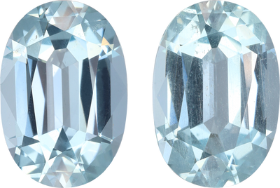 Oval cut aquamarine, 15.01 by 10.31 mm, shown at actual size