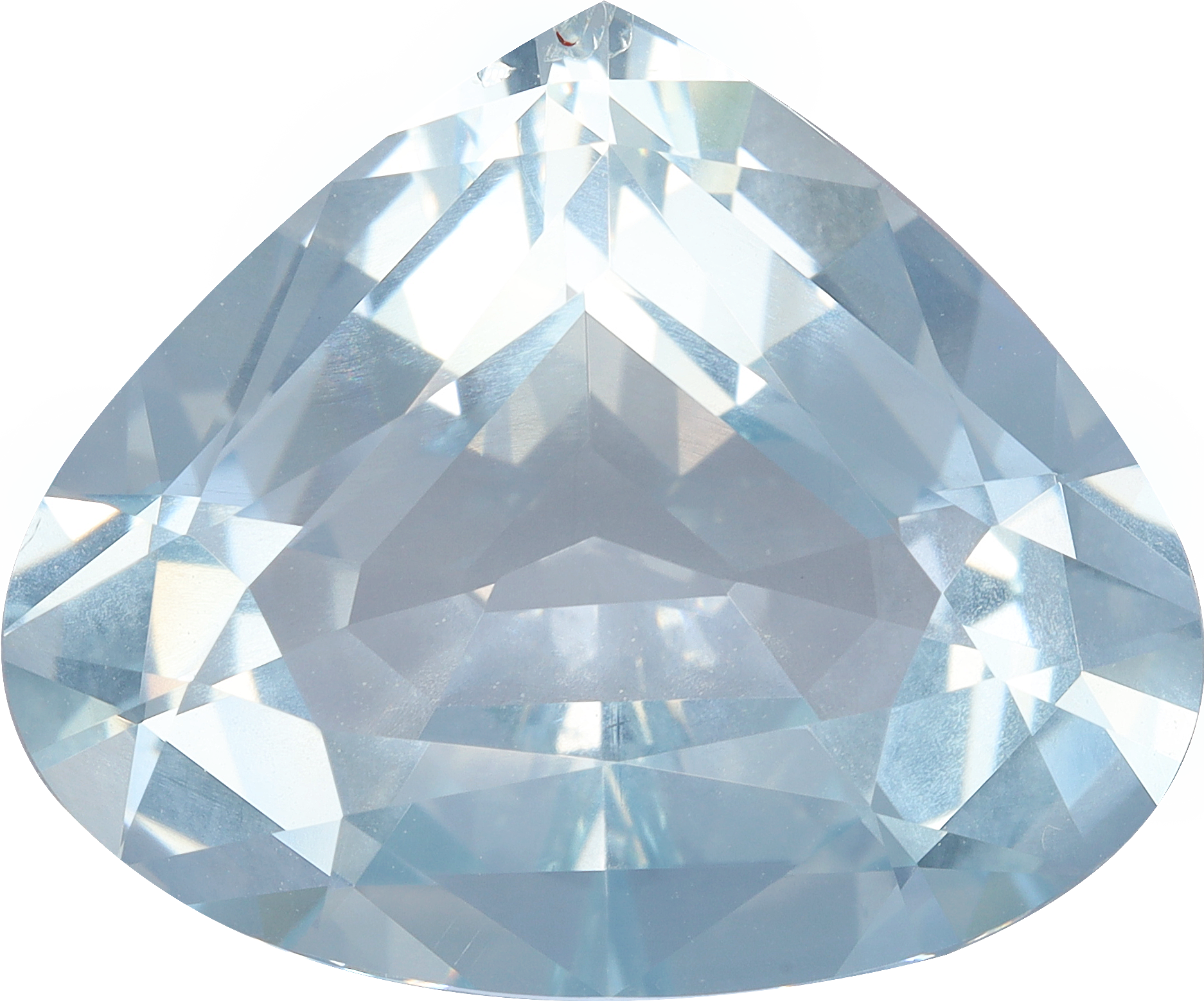 Pear cut aquamarine, 15.54 by 18.64 mm, shown at actual size