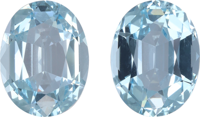 Oval cut aquamarine, 11.77 by 9.22 mm, shown at actual size