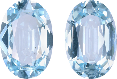 Oval cut aquamarine, 11.91 by 7.96 mm, shown at actual size