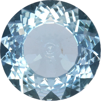 Square cut aquamarine, 8.94 by 8.94 mm, shown at actual size