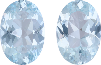 Oval cut aquamarine, 13.06 by 9.06 mm, shown at actual size