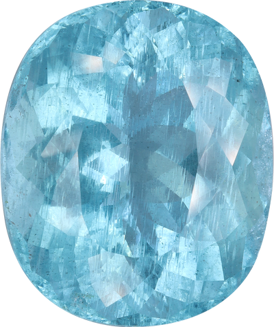 Oval cut aquamarine, 30.25 by 25.2 mm, shown at actual size