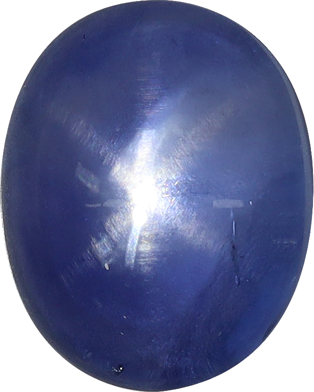 Oval cut blue star sapphire