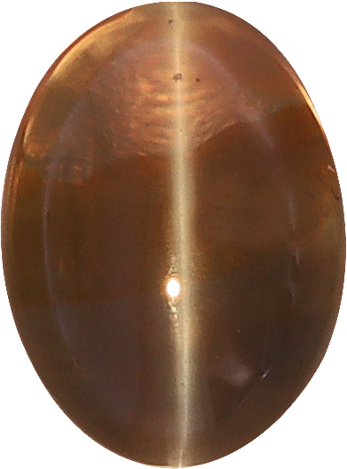 Oval cut alexandrite, 7.79 by 5.76 mm, shown at actual size