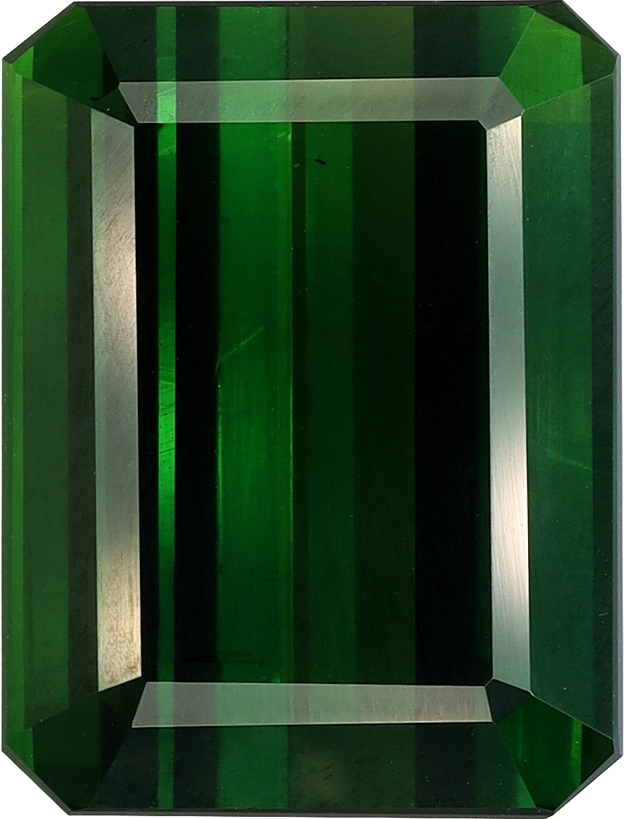 Rectangular cut chrome tourmaline