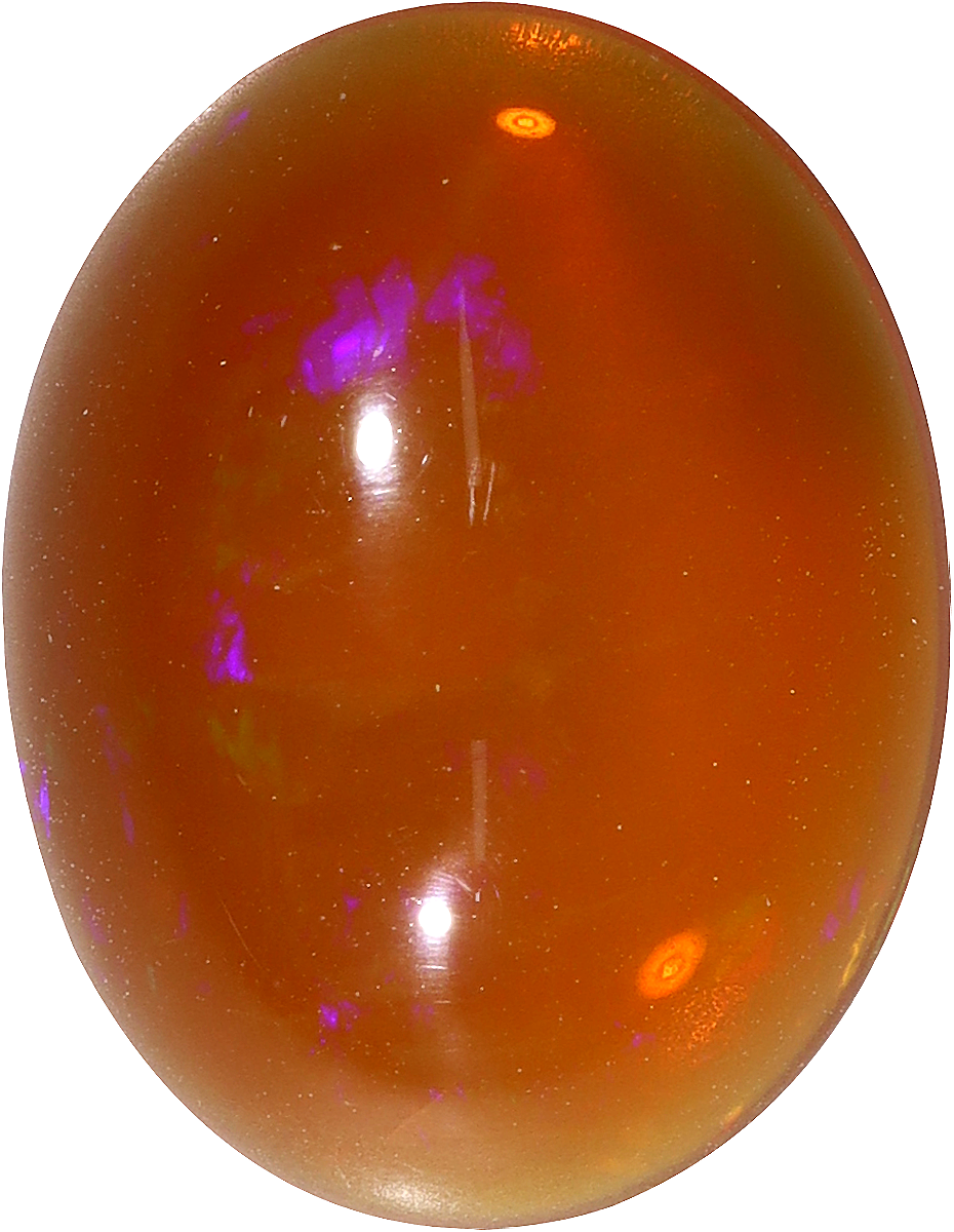 Oval cut fire opal