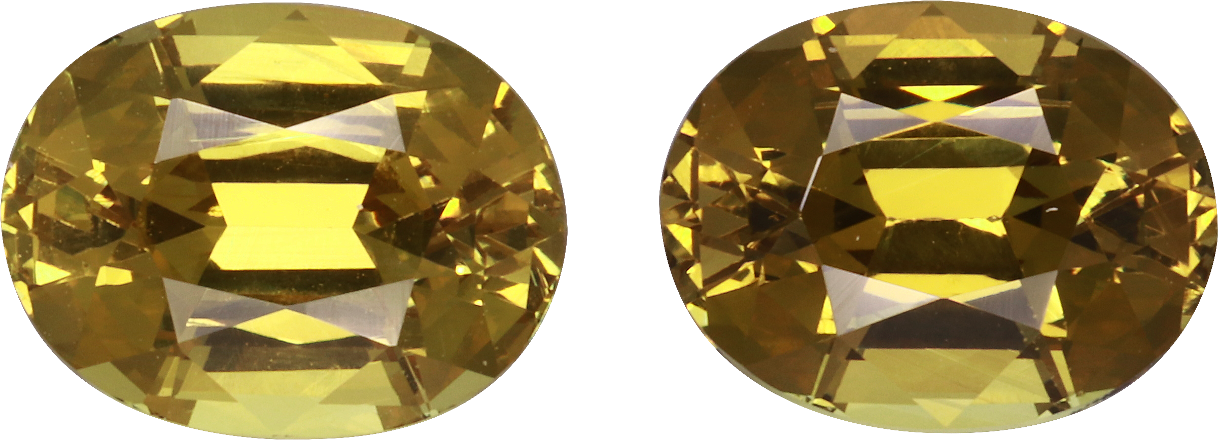 Oval cut grossular garnet, 8.56 by 6.6 mm, shown at actual size