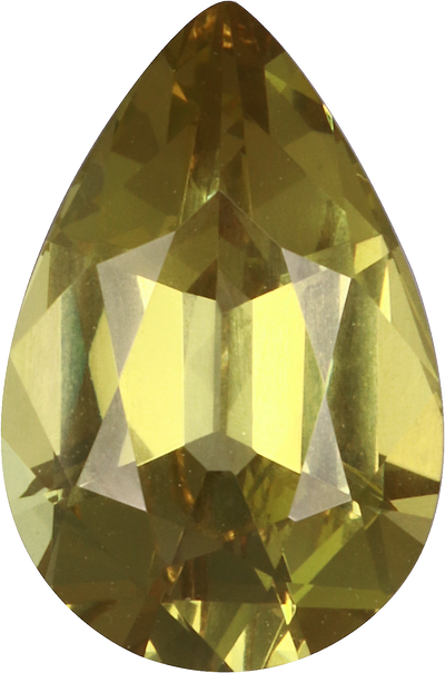 Pear cut grossular garnet, 10.7 by 7.09 mm, shown at actual size