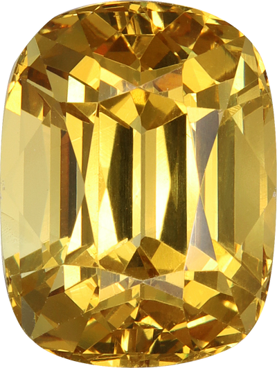 Cushion cut grossular garnet, 11.23 by 8.55 mm, shown at actual size