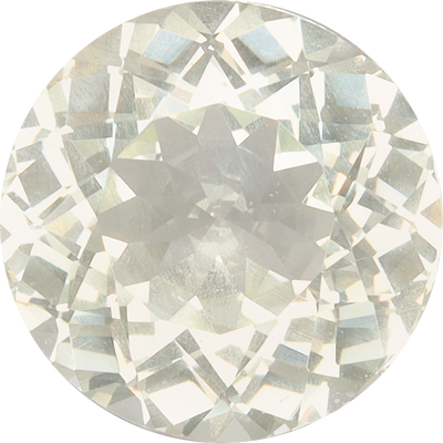 Round cut grossular garnet, 8.96 by 8.95 mm, shown at actual size
