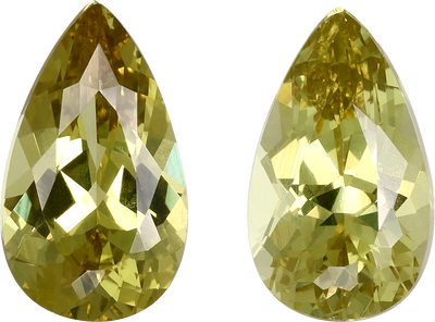 Pear cut grossular garnet, 10.18 by 6.03 mm, shown at actual size