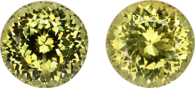Round cut grossular garnet