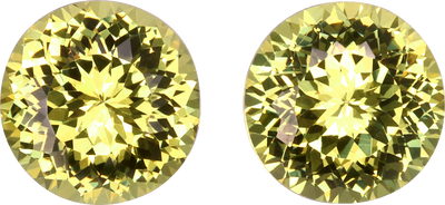 Round cut grossular garnet