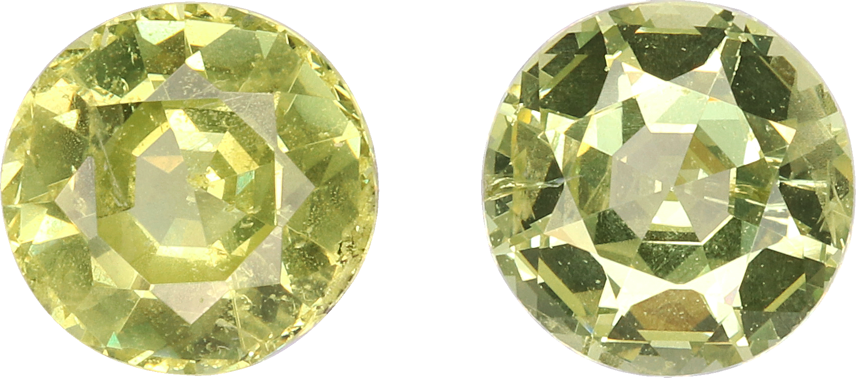 Round cut grossular garnet