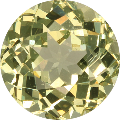 Round cut grossular garnet, 9.16 by 9.12 mm, shown at actual size
