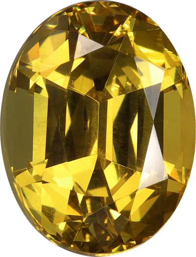 Oval cut grossular garnet, 11.35 by 8.73 mm, shown at actual size