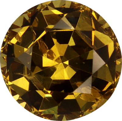 Round cut grossular garnet, 8.8 by 8.78 mm, shown at actual size