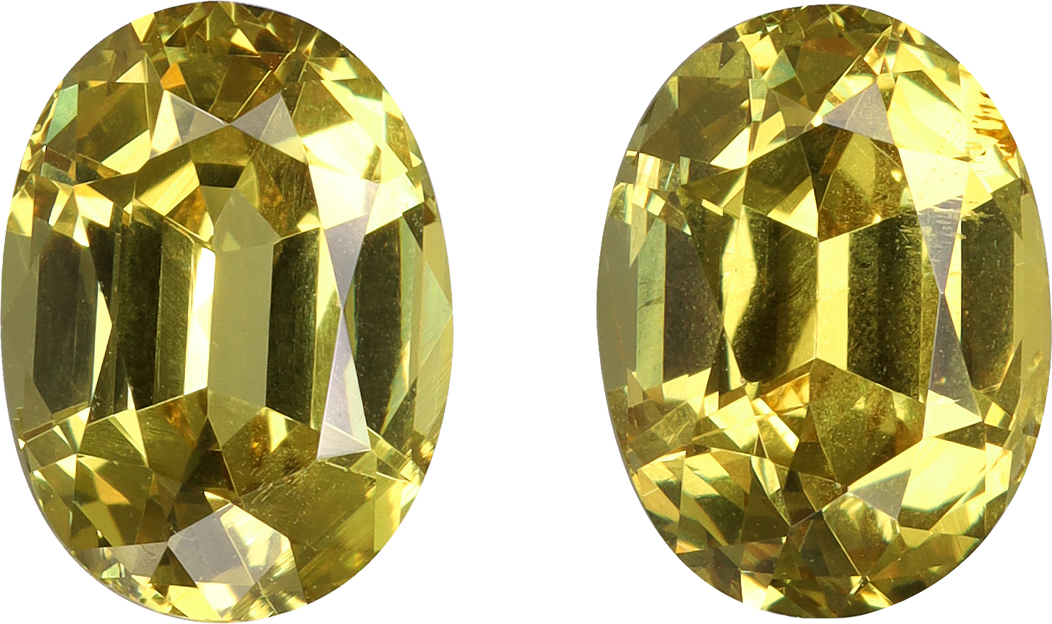Oval cut grossular garnet, 8.11 by 6.01 mm, shown at actual size