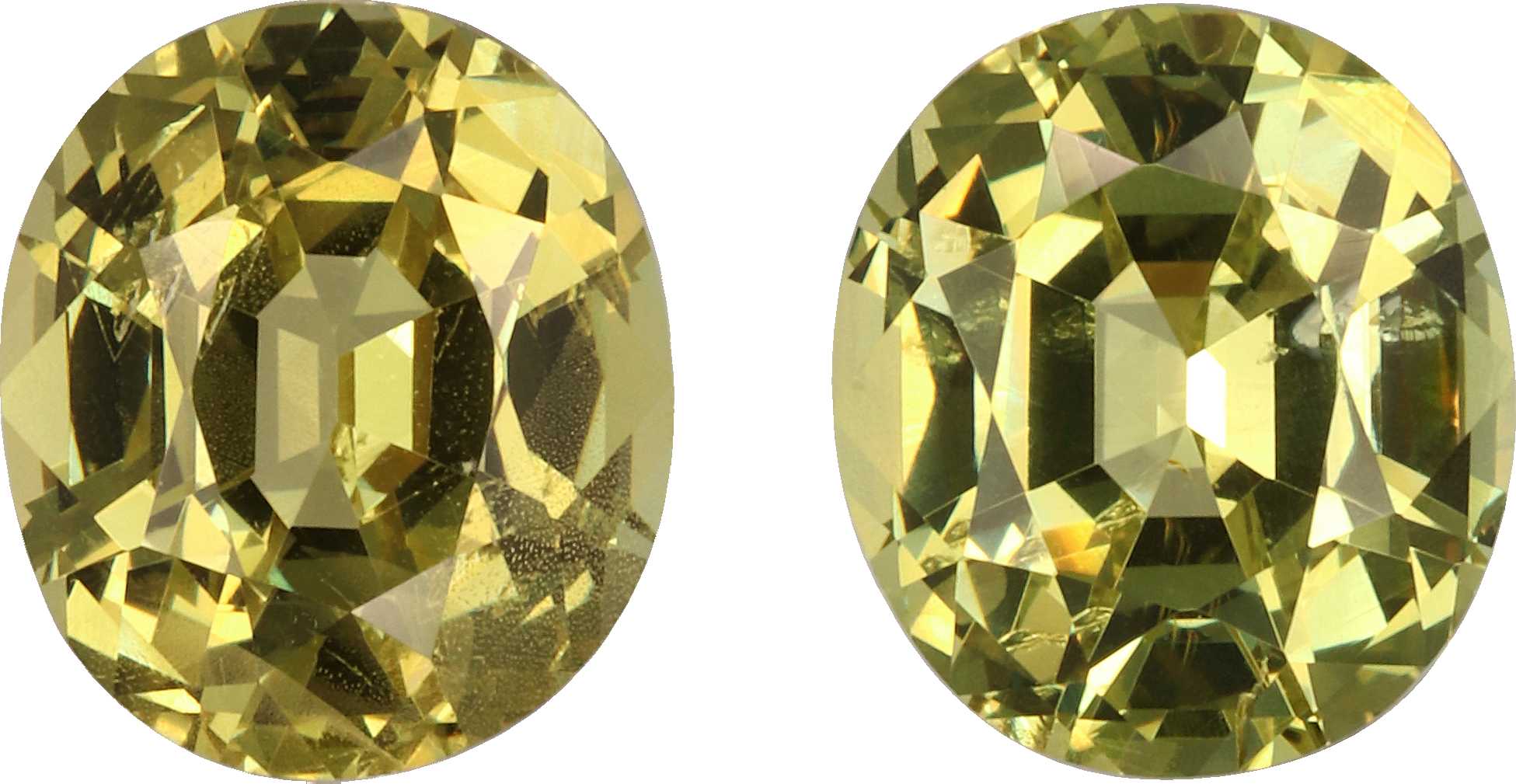 Oval cut grossular garnet, 7 by 6.18 mm, shown at actual size