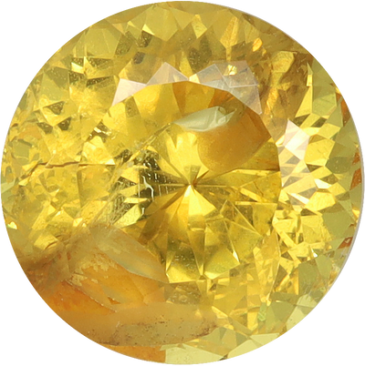 Round cut grossular garnet, 7.2 by 7.19 mm, shown at actual size