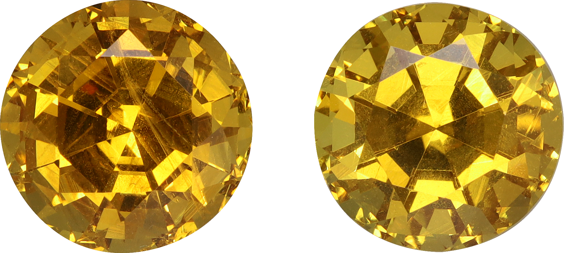 Round cut grossular garnet, 7.81 by 7.8 mm, shown at actual size
