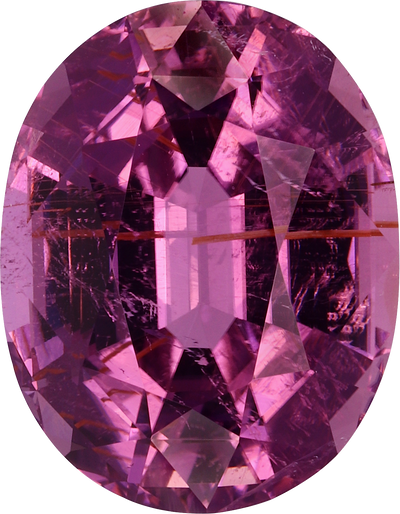 Oval cut cuprian tourmaline, 14.12 by 11 mm, shown at actual size