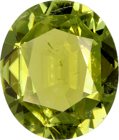 Oval cut cuprian tourmaline, 15.47 by 13.14 mm, shown at actual size