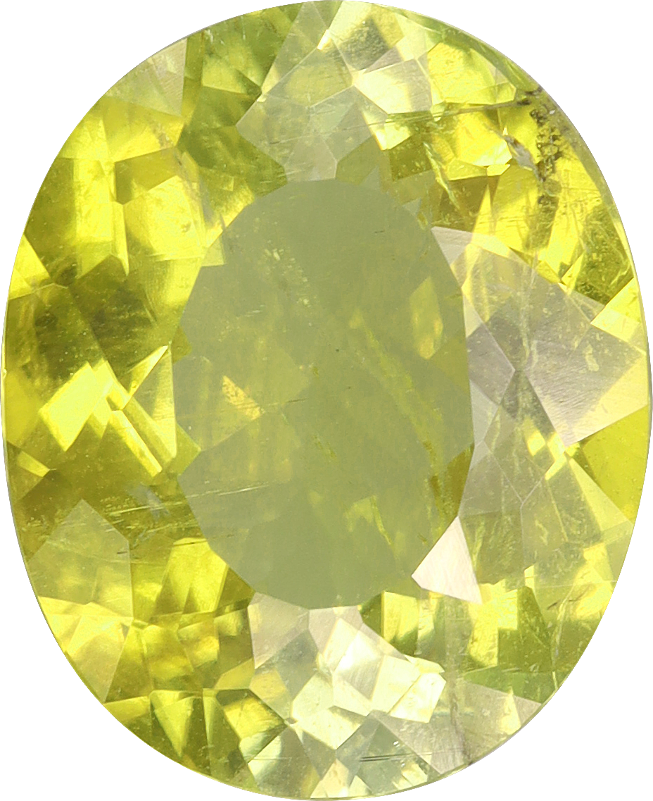 Oval cut cuprian tourmaline, 11.09 by 9.01 mm, shown at actual size