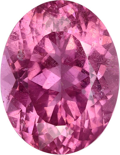 Oval cut cuprian tourmaline, 16.69 by 12.95 mm, shown at actual size