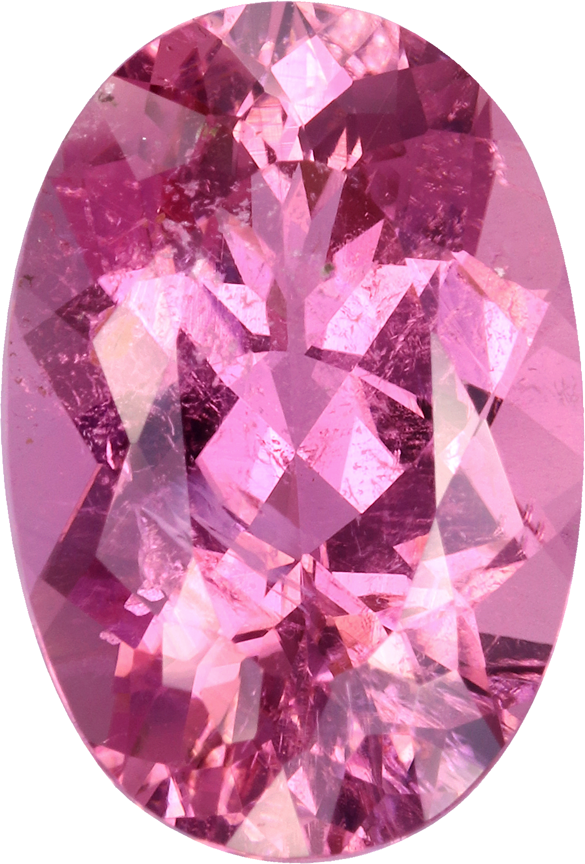 Oval cut cuprian tourmaline, 14.7 by 9.96 mm, shown at actual size