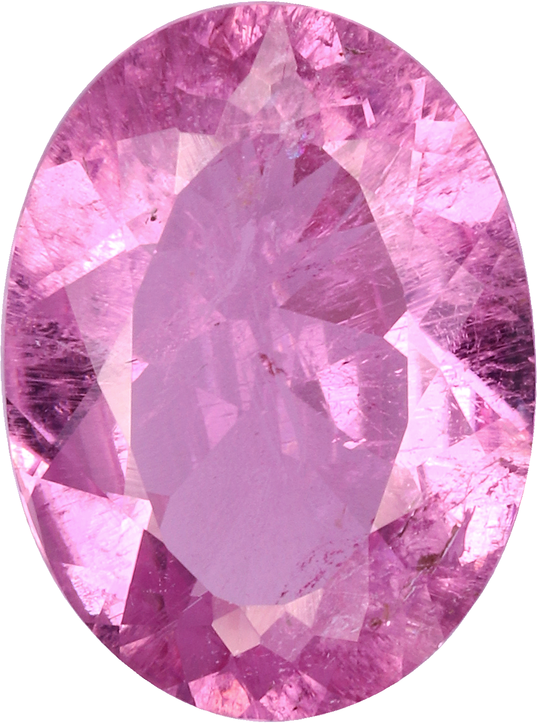 Oval cut cuprian tourmaline, 11.95 by 8.86 mm, shown at actual size