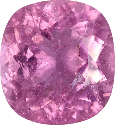 Cushion cut cuprian tourmaline, 17.99 by 16.53 mm, shown at actual size