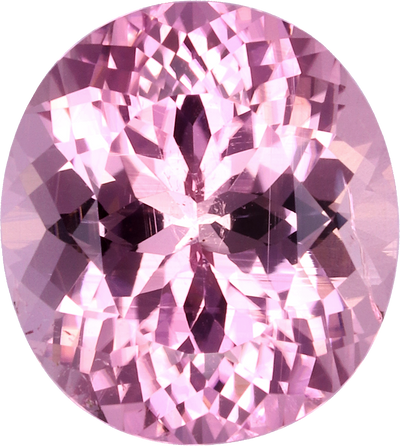 Oval cut cuprian tourmaline, 10.01 by 8.94 mm, shown at actual size