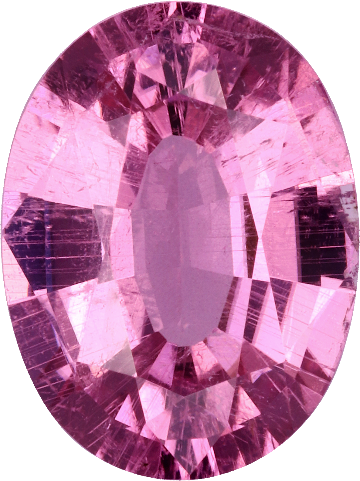 Oval cut cuprian tourmaline, 10.62 by 7.96 mm, shown at actual size