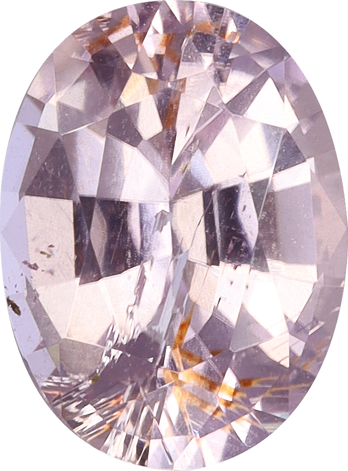 Oval cut cuprian tourmaline, 8.01 by 5.95 mm, shown at actual size