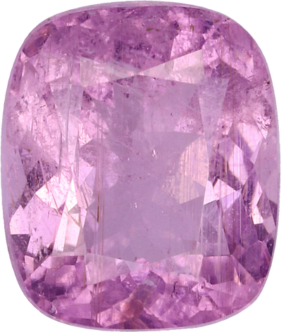 Cushion cut cuprian tourmaline, 6.76 by 5.7 mm, shown at actual size