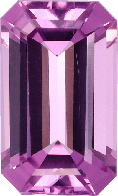 Rectangular cut cuprian tourmaline, 9.53 by 5.72 mm, shown at actual size