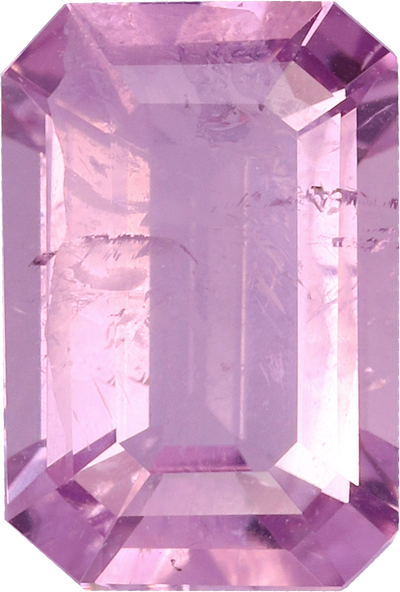 Rectangular cut cuprian tourmaline, 7.94 by 5.31 mm, shown at actual size