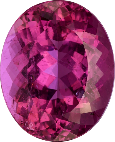 Oval cut cuprian tourmaline, 17.96 by 14.53 mm, shown at actual size