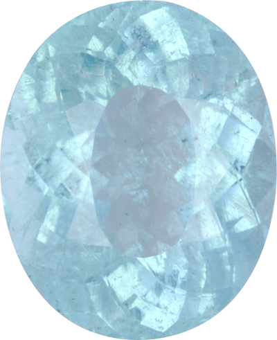 Oval cut paraiba tourmaline, 19.35 by 15.72 mm, shown at actual size