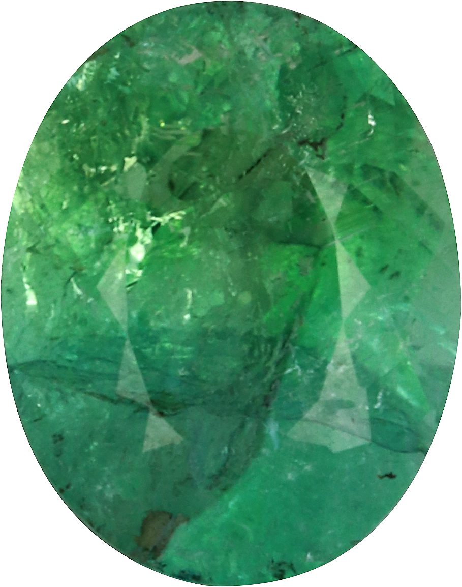 Oval cut paraiba tourmaline, 8.05 by 6.31 mm, shown at actual size