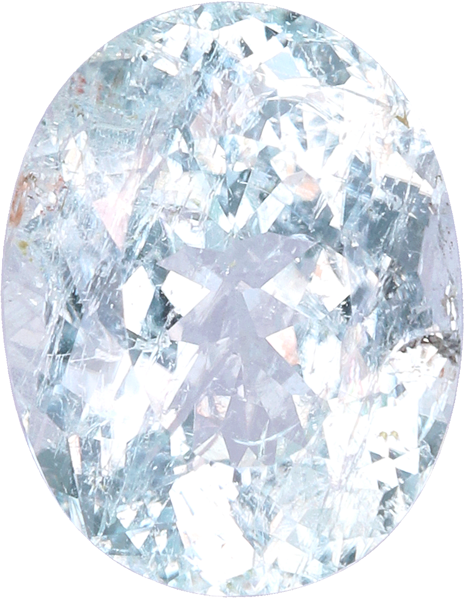 Oval cut paraiba tourmaline, 9.12 by 7.15 mm, shown at actual size