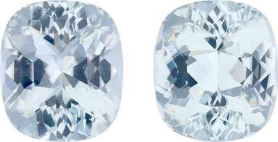 Cushion cut paraiba tourmaline, 14.1 by 13 mm, shown at actual size