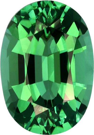 Oval cut paraiba tourmaline, 13.78 by 9.66 mm, shown at actual size