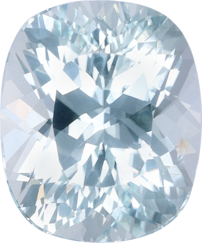 Cushion cut paraiba tourmaline, 11.45 by 9.5 mm, shown at actual size