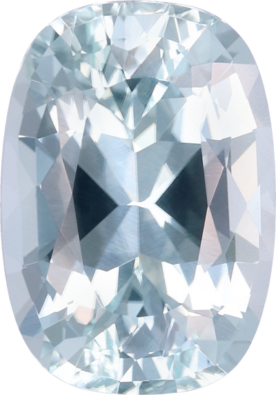 Cushion cut paraiba tourmaline, 11.72 by 8.19 mm, shown at actual size