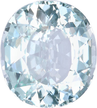 Oval cut paraiba tourmaline, 12.09 by 10.86 mm, shown at actual size